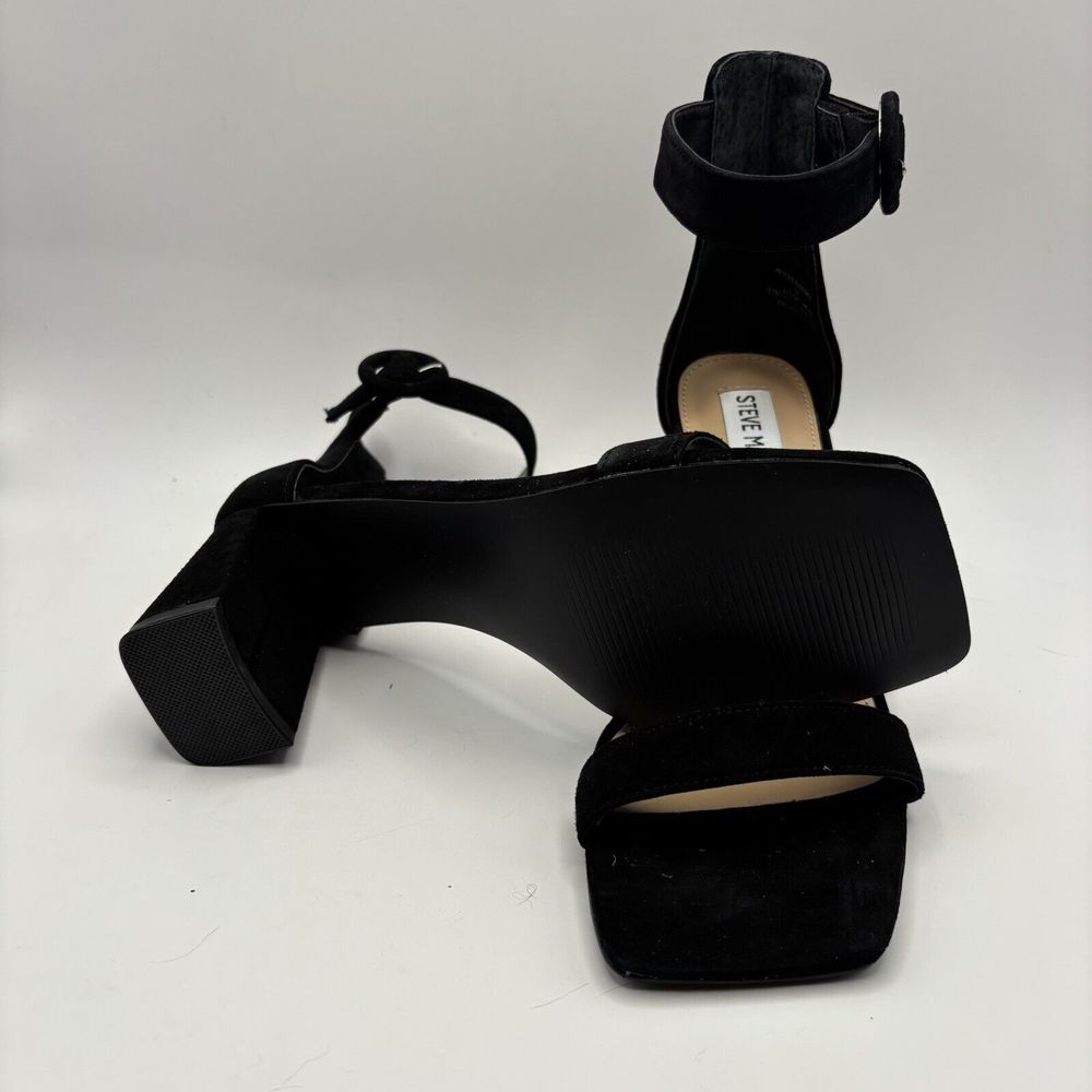Steve Madden Women Reverie Ankle Leather Square Toe Sandals shoes sz 6M - Picture 7 of 9